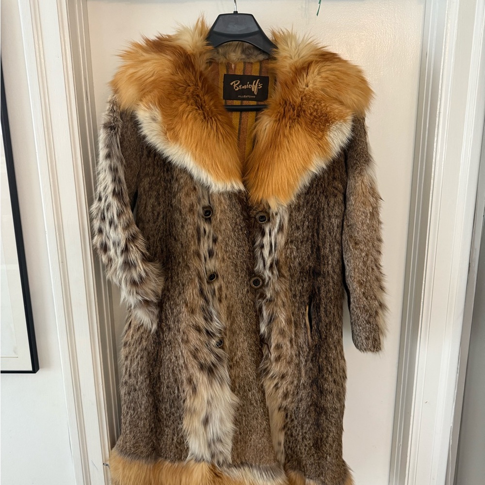 Women's Lynx and Fox Fur Coat
